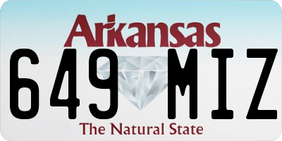 AR license plate 649MIZ