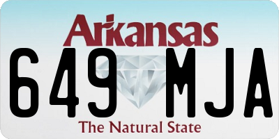 AR license plate 649MJA