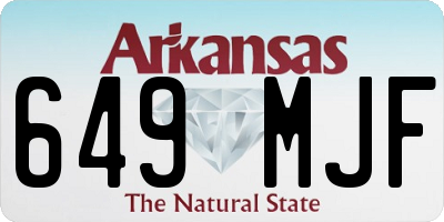 AR license plate 649MJF