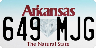 AR license plate 649MJG