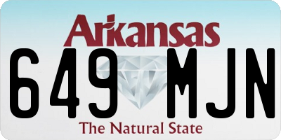 AR license plate 649MJN