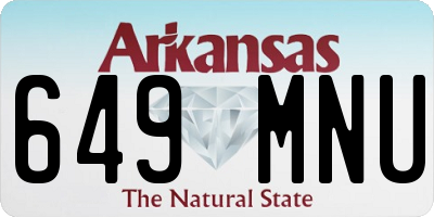 AR license plate 649MNU
