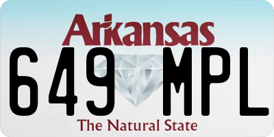 AR license plate 649MPL