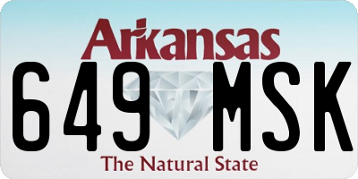AR license plate 649MSK