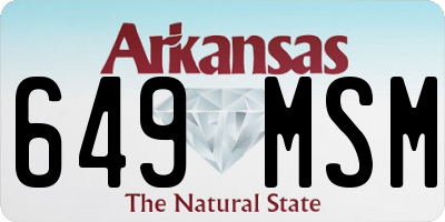 AR license plate 649MSM