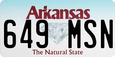 AR license plate 649MSN