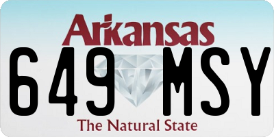 AR license plate 649MSY