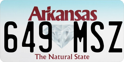 AR license plate 649MSZ