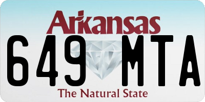 AR license plate 649MTA