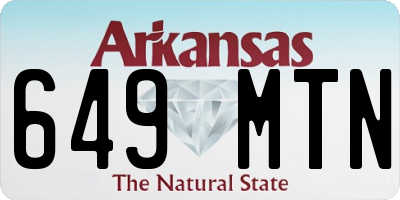 AR license plate 649MTN