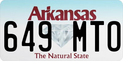 AR license plate 649MTO