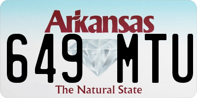 AR license plate 649MTU