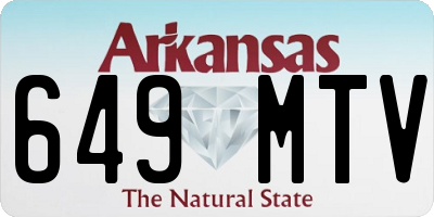 AR license plate 649MTV