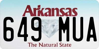 AR license plate 649MUA