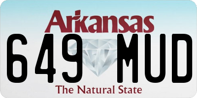 AR license plate 649MUD