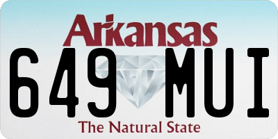AR license plate 649MUI