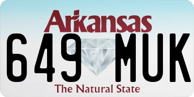 AR license plate 649MUK