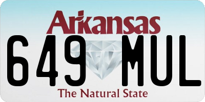 AR license plate 649MUL