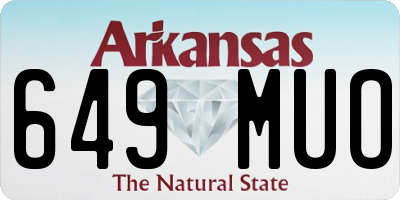AR license plate 649MUO