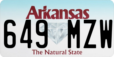 AR license plate 649MZW