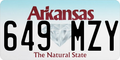 AR license plate 649MZY