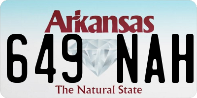 AR license plate 649NAH