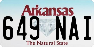 AR license plate 649NAI