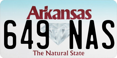 AR license plate 649NAS