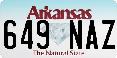 AR license plate 649NAZ
