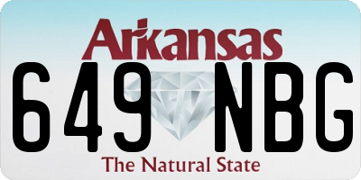 AR license plate 649NBG