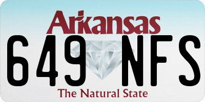 AR license plate 649NFS