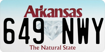 AR license plate 649NWY