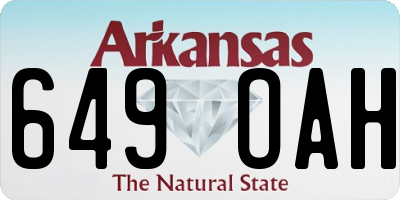 AR license plate 649OAH
