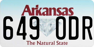 AR license plate 649ODR