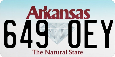 AR license plate 649OEY
