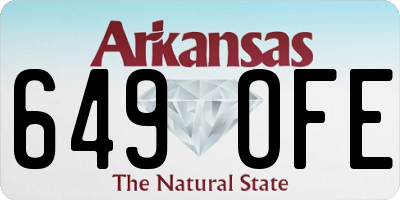 AR license plate 649OFE