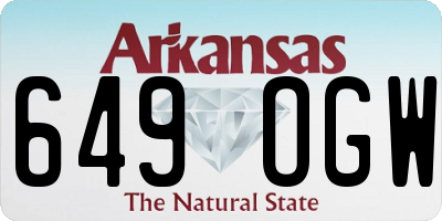 AR license plate 649OGW