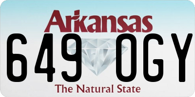 AR license plate 649OGY