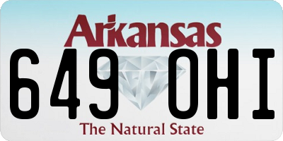 AR license plate 649OHI