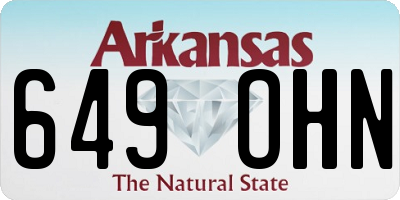 AR license plate 649OHN