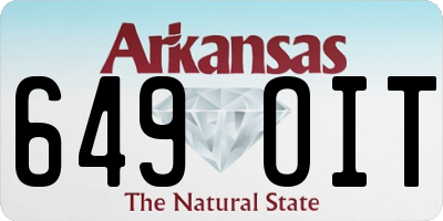 AR license plate 649OIT