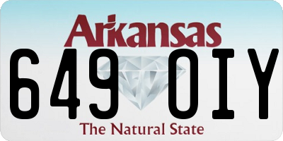 AR license plate 649OIY