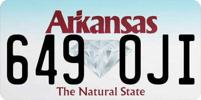 AR license plate 649OJI