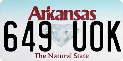 AR license plate 649UOK