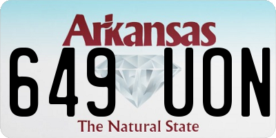 AR license plate 649UON
