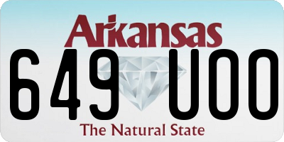 AR license plate 649UOO