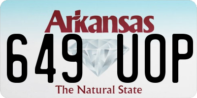 AR license plate 649UOP
