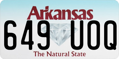 AR license plate 649UOQ