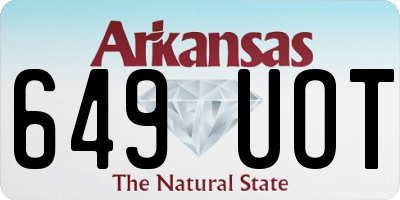 AR license plate 649UOT