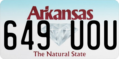AR license plate 649UOU